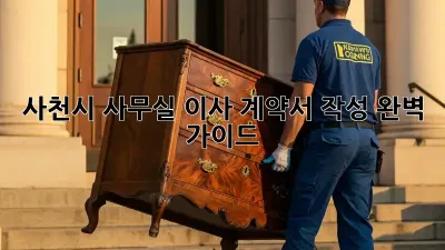 사천시 사무실 이사 계약서 작성 완벽 가이드